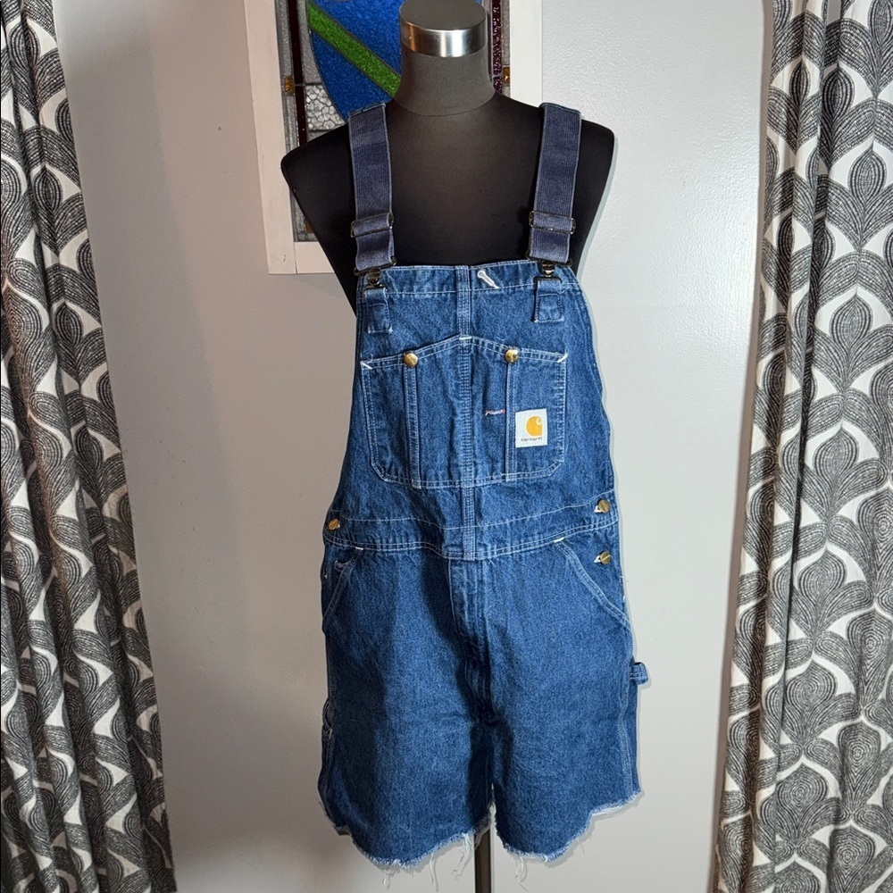 Carhartt Vintage Denim Cut Off Overalls - Picture 1 of 10